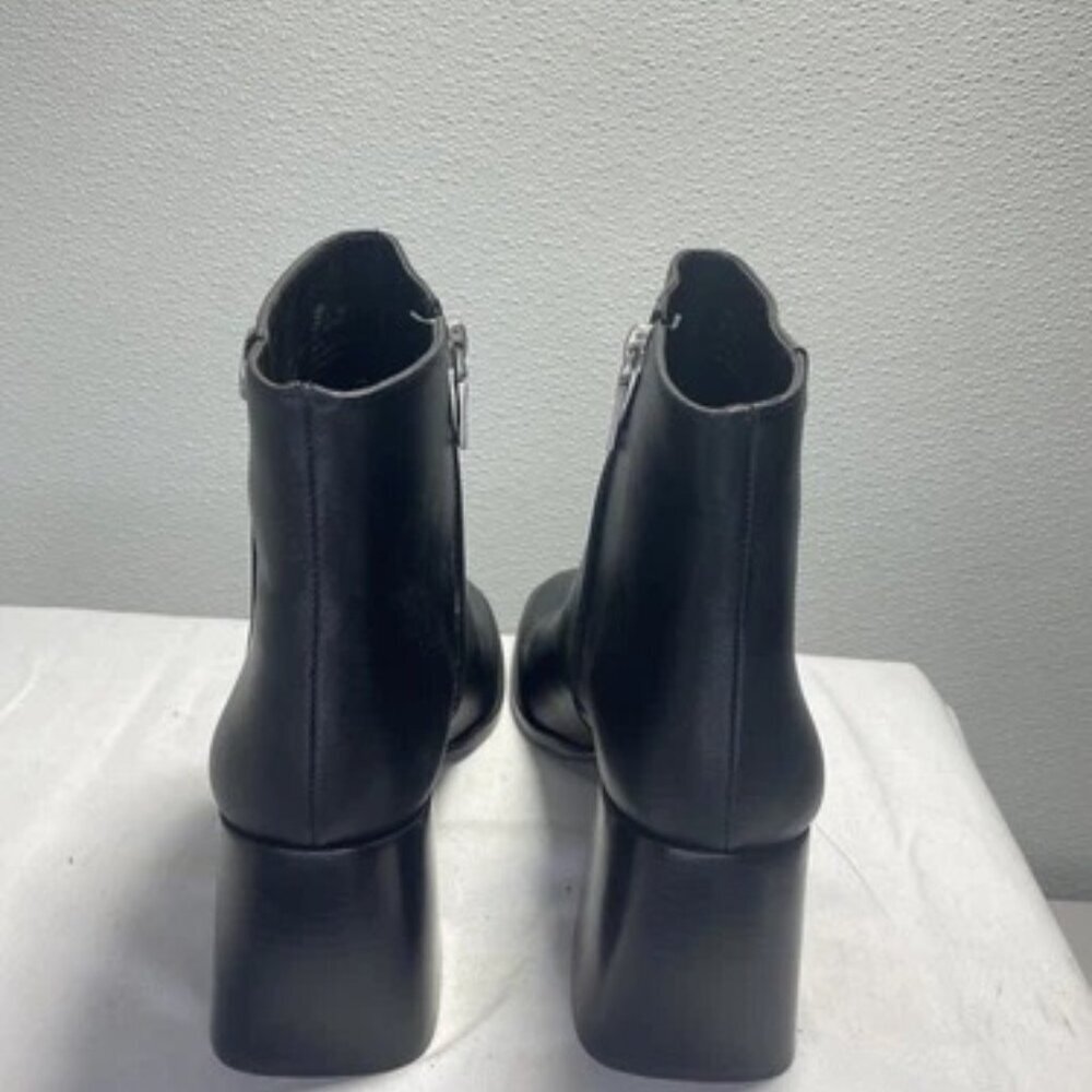 Coach Black Leather Ankle Booties with Side Zip - Picture 4 of 6